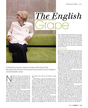 Taste of Summer Magazine 2011 | The English Grape | Christopher Cooper | Feature Article