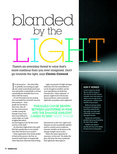 Imbibe Magazine Mar/Apr 2015 | Blanded By The Light | Christopher Cooper | Wine Writer